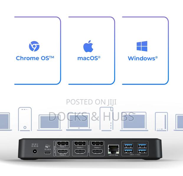 Icy Box Usb-C Docking Station (15-in-1) - 4 Monitors Display photo 5