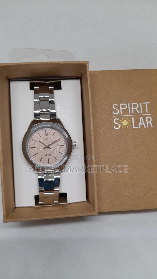 Spirit Solar Women's Silver Chain Watch