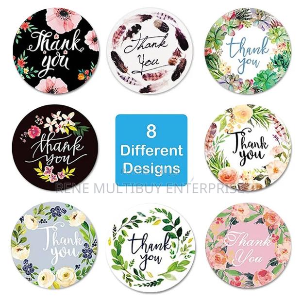 Assorted Mini Thank You Stickers (1inch/2.5cm)
