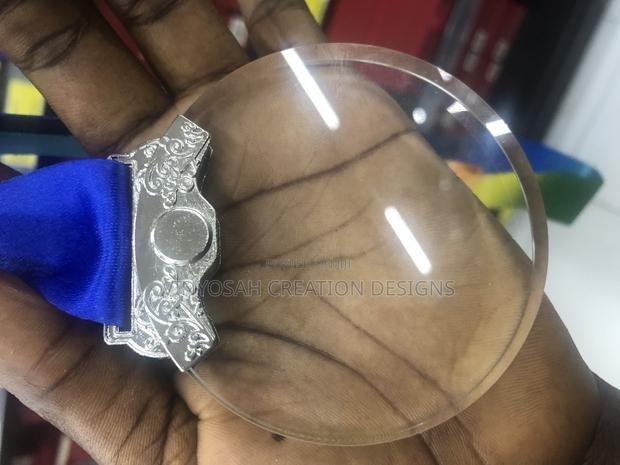 Thick Glass Medal With Branding