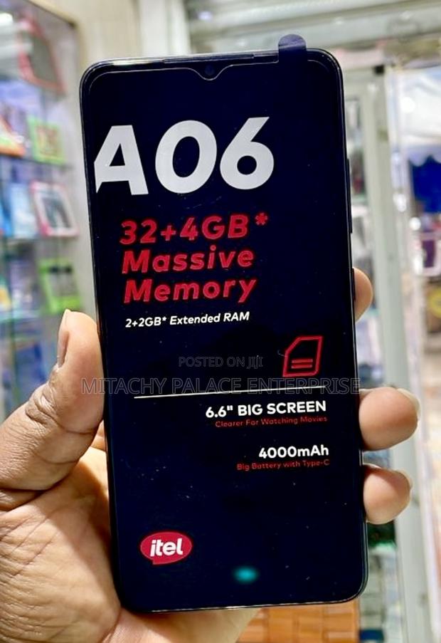 New Itel A06 32 GB Black