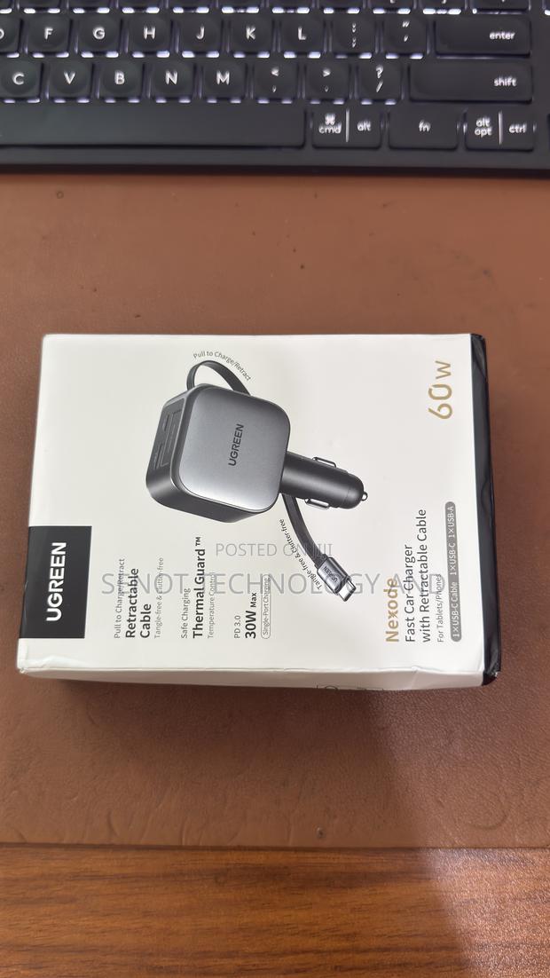 Retractable Car Charger (60watts) · Photo 3