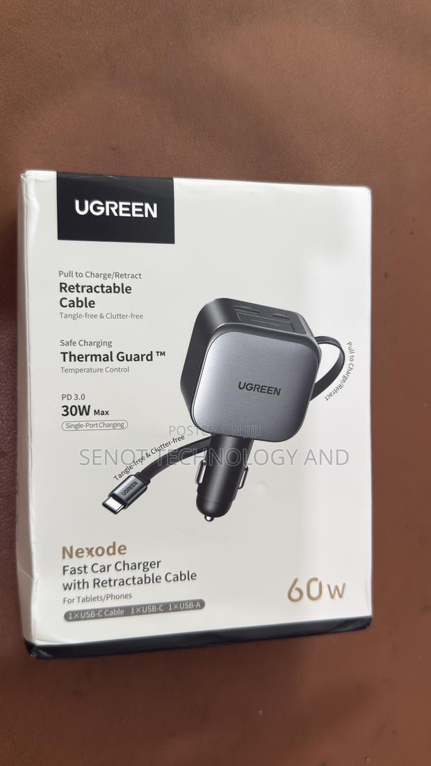 Retractable Car Charger (60watts) · Photo 4