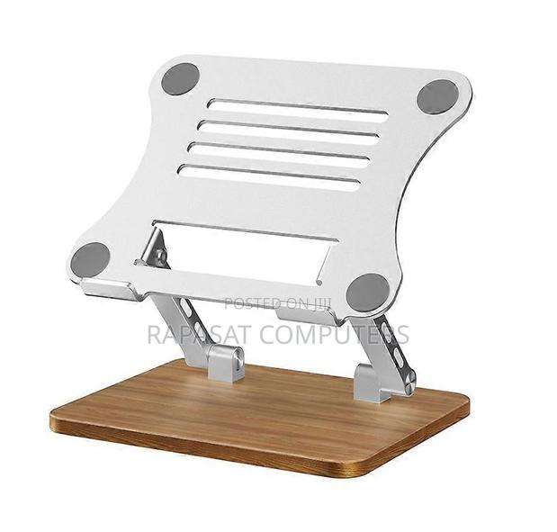 Laptop Stand J32 Wooden Base Metal Cooler Adjustable · Photo 2