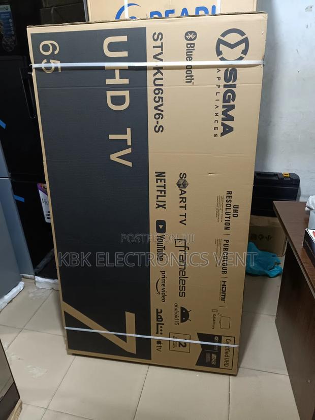 Sigma 65" Flameless Smart Uhd 4k+Bluetooth Led Tv