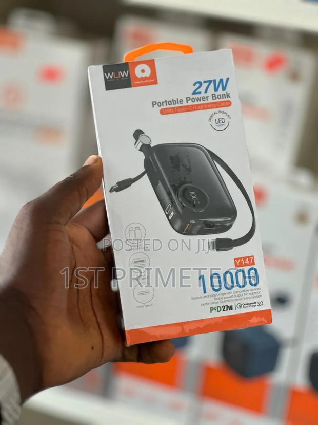 Wuw 27w 10,000 Mah Super Portable Power Bank