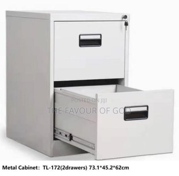 Solid 2 Drawer Metal Cabinet
