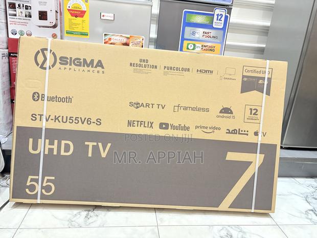 High Quality Sigma 55 Inch Uhd Smart Android Television(Black) photo 2