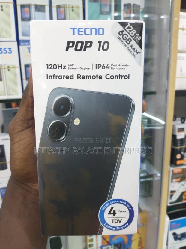 New Tecno Pop 10 128 GB Silver