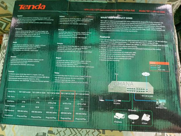 Tenda 16 Port Poe Switch photo 2