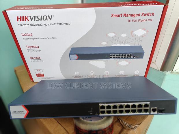 Hikvision 16 Port Smart Gigabit Managed Poe Switch 230w Ds-3e1518p · Photo 2