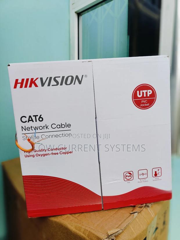 Hikvision Utp Network Cable Cat6 Full Copper Networking Cable Orange · Photo 3