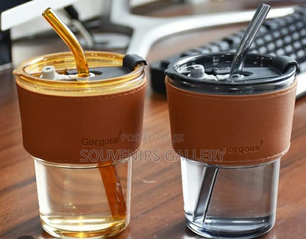 Glass Cup With Straw Can Be Branded for Souvenirs or Gift photo 3