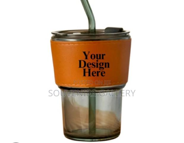Glass Cup With Straw Can Be Branded for Souvenirs or Gift photo 5