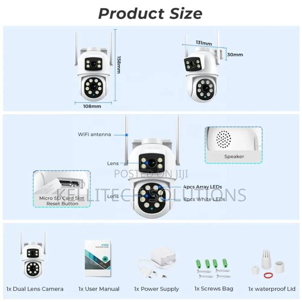 Smart Wifi Double Lens Cctv Camera 6mp