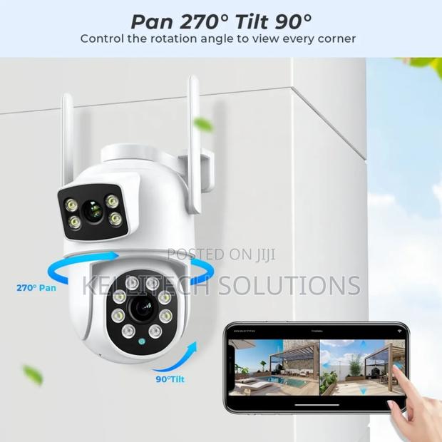 Smart Wifi Double Lens Cctv Camera 6mp photo 2