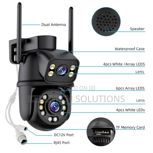 Smart Wifi Double Lens Cctv Camera 6mp photo 3