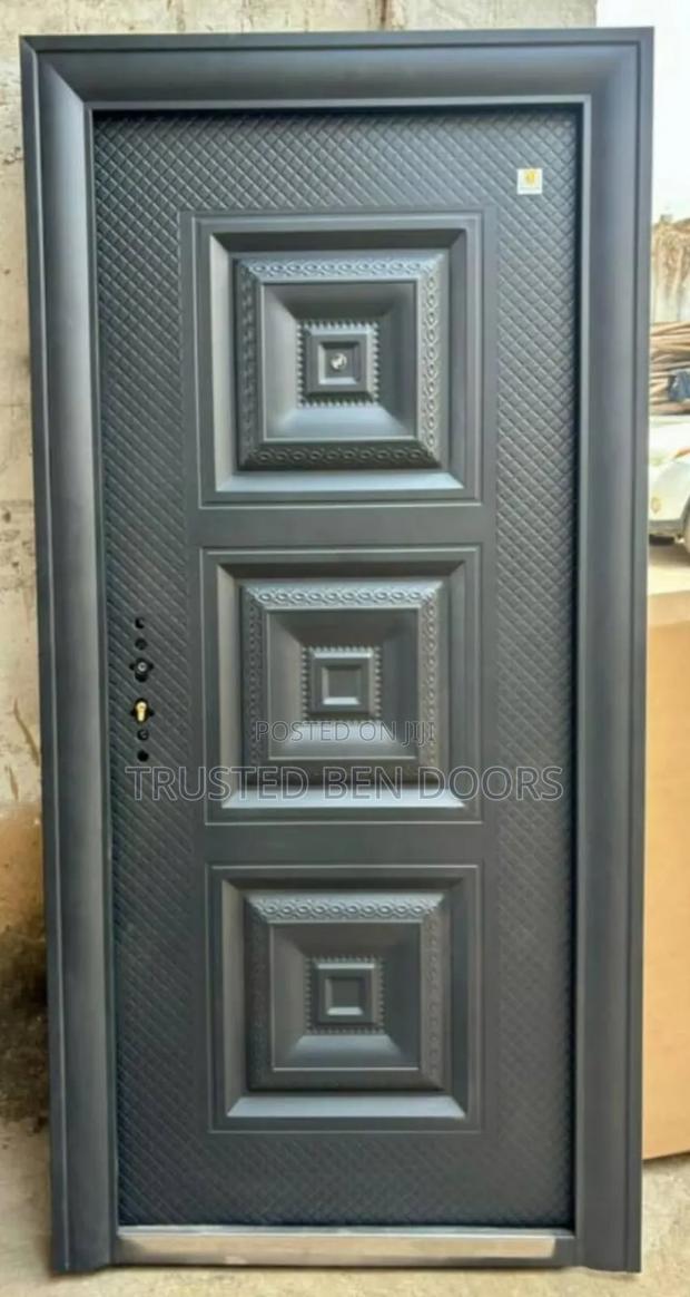 All Black Paladin Turkey Single Security Smooth Door [More Designs] · Photo 2