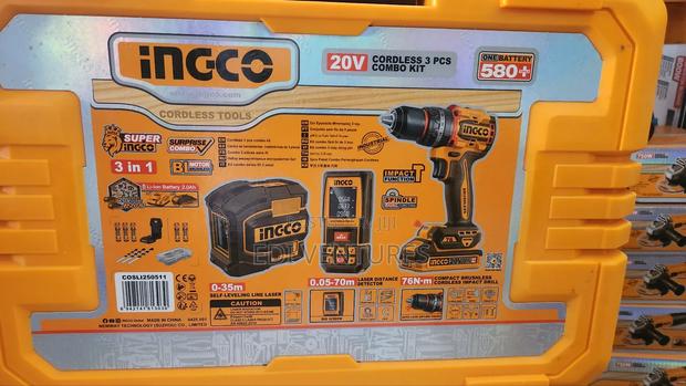 Ingco Cordless Drill 20v 76nm + Laser Level + Laser Distance Detector photo 2