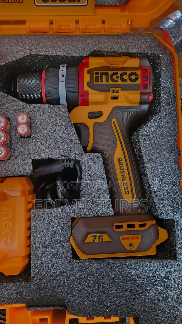 Ingco Cordless Drill 20v 76nm + Laser Level + Laser Distance Detector photo 3