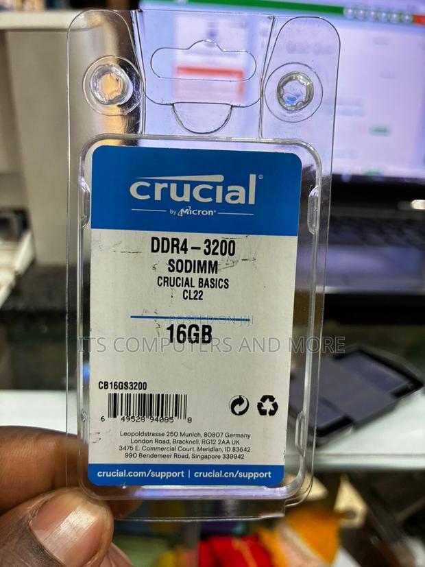16gb Ddr4 Laptop Ram (Crucial) · Photo 4