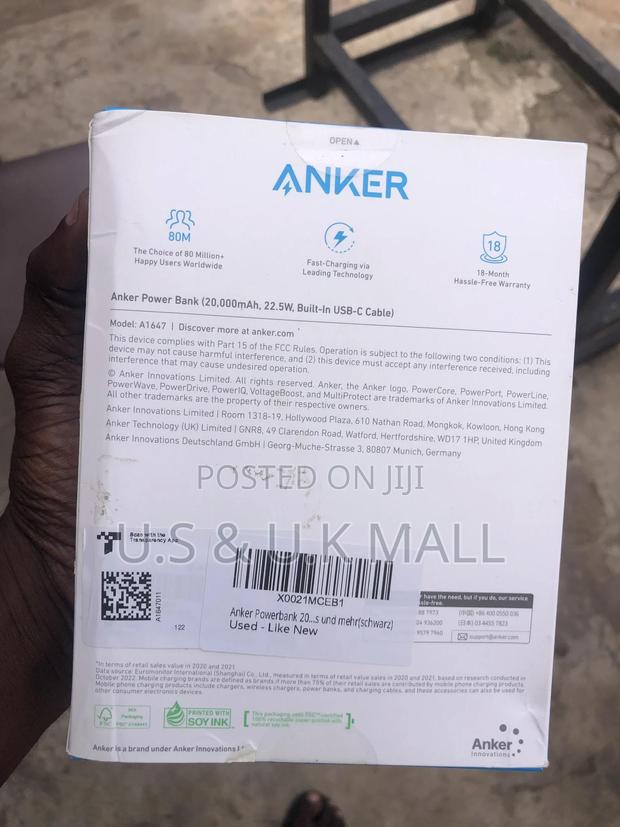 Anker Powerbank 20,000mah From America in Stock photo 3