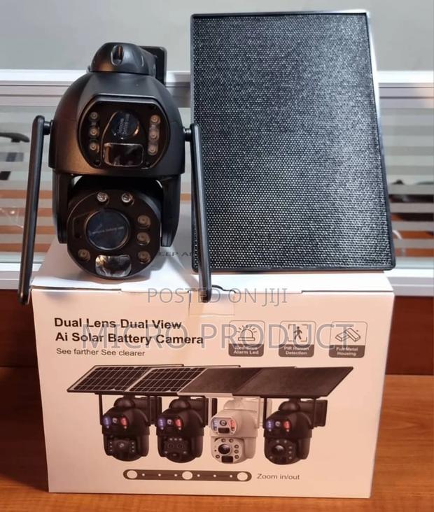 Solar-Powered Dual Lens 6mp Camera