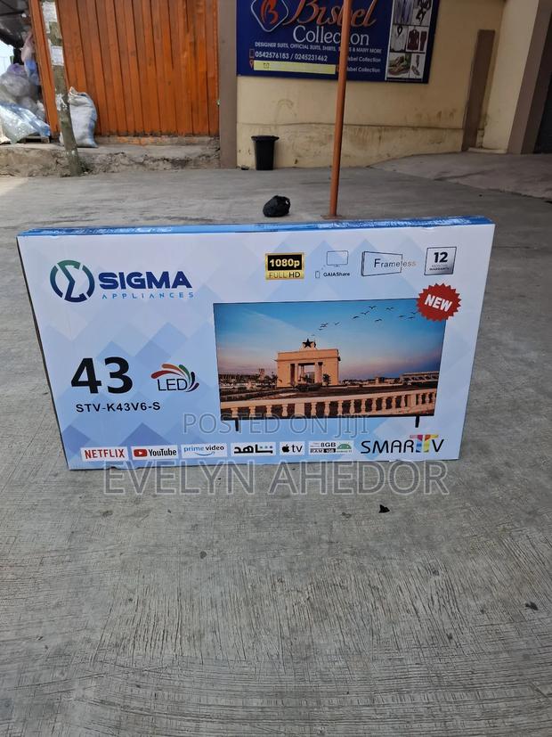 Sigma Framless 43 Inches Smart Tv With Antenna Input Available as Seen