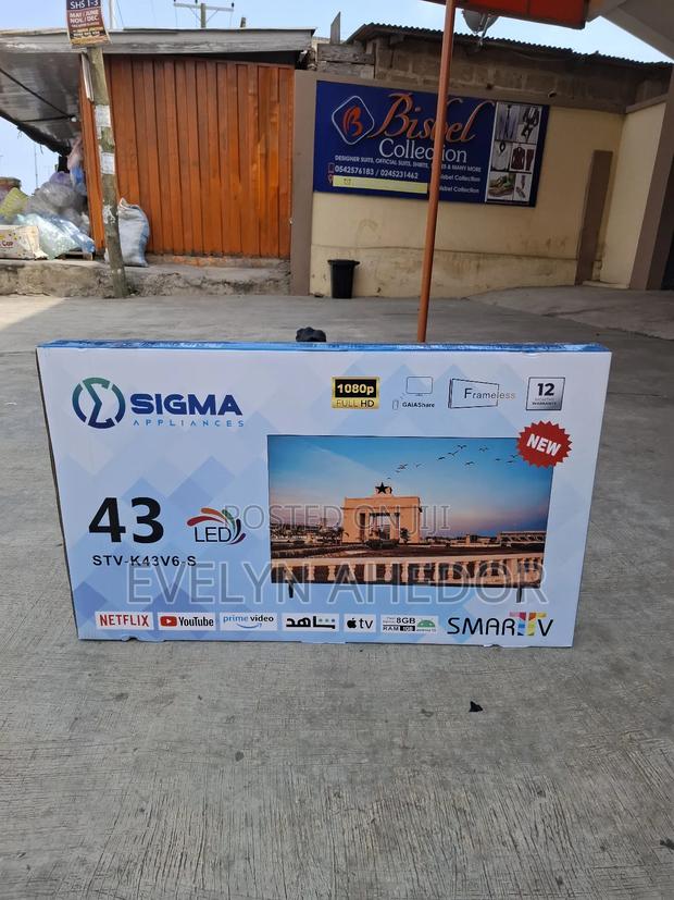 Sigma Framless 43 Inches Smart Tv With Antenna Input Available as Seen photo 2