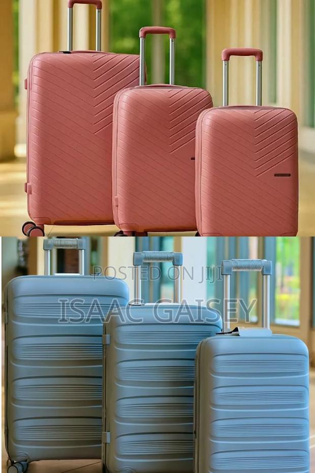 3set Durable Waterproof Anticrake Luggages In Gray/Rose Gold Colors · Photo 1