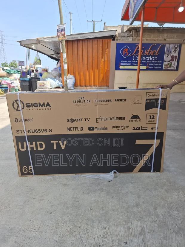 Edgless Sigma 65 Inches Smart Android Tv Uhd Brand New for Sale photo 2