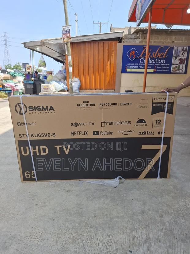 Edgless Sigma 65 Inches Smart Android Tv Uhd Brand New for Sale photo 3