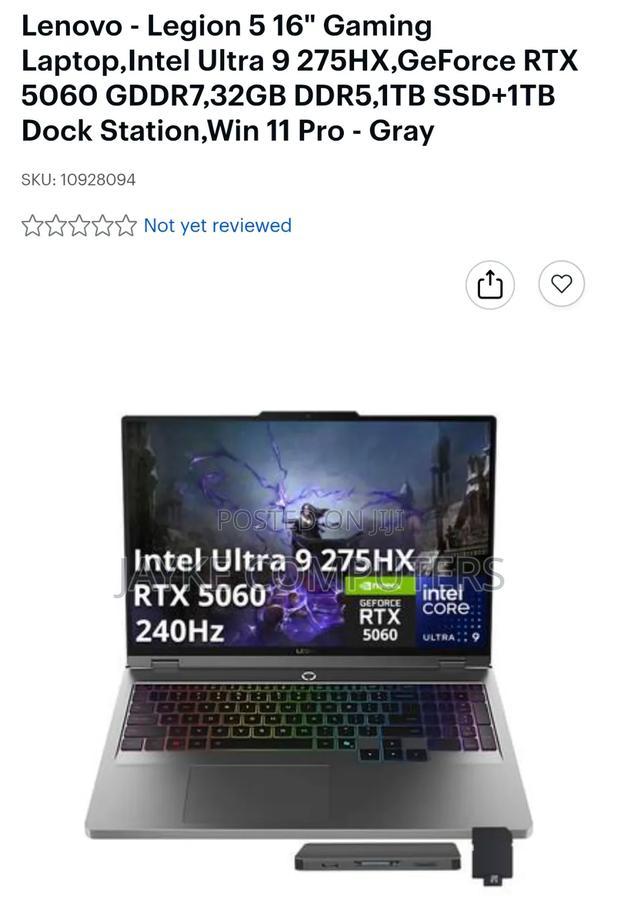 New Laptop Lenovo Legion 5 32GB Intel Core Ultra 9 SSD 1T photo 6