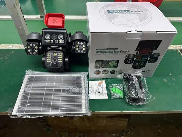 V380 Pro 3 Lens 4g Solar Smart Alarm Security PTZ CCTV 2ways Audio photo 4