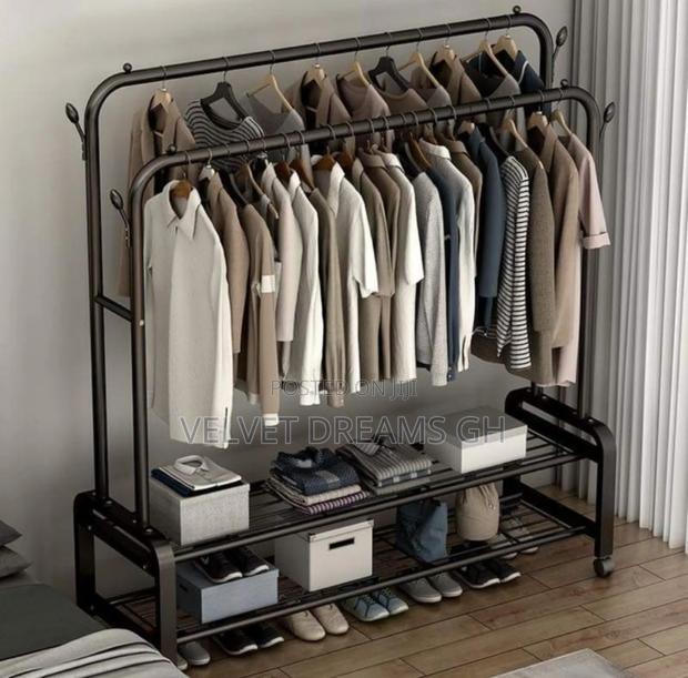 Quality Double Clothes Hanger Strong, Adjustable Space Saving