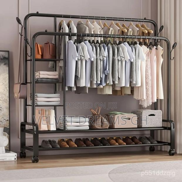 Quality Double Clothes Hanger Strong, Adjustable Space Saving photo 2