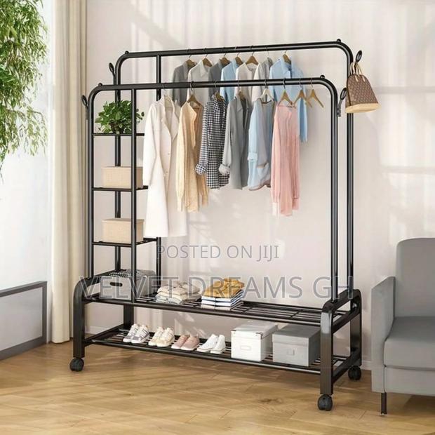 Quality Double Clothes Hanger Strong, Adjustable Space Saving photo 3