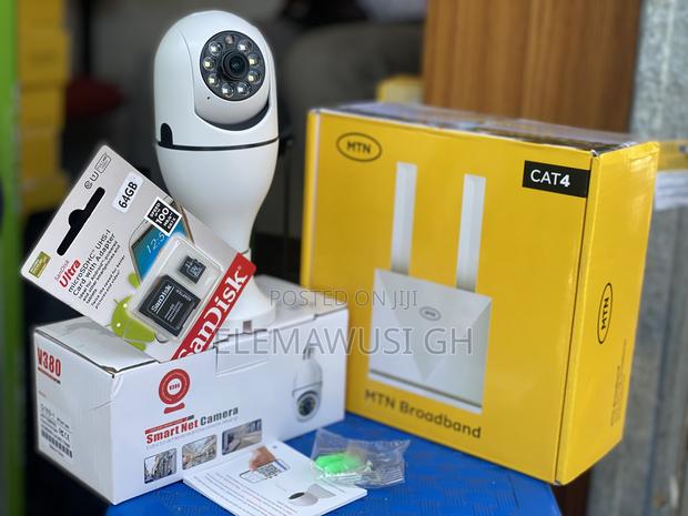 V380pro PTZ Bulb CCTV Camera $ Router Combo Plus Free 64gig Sd Card · Photo 4