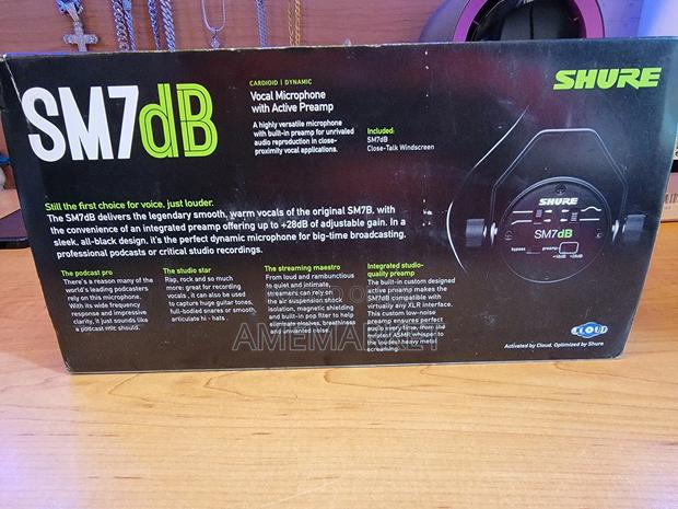 Shure Sm7db Dynamic Vocal Microphone for Streaming, Podcast, Recording · Photo 4