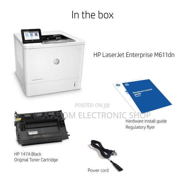 Hp Laserjet Enterprise M611dn Monochrome Printer Black White Only · Photo 2