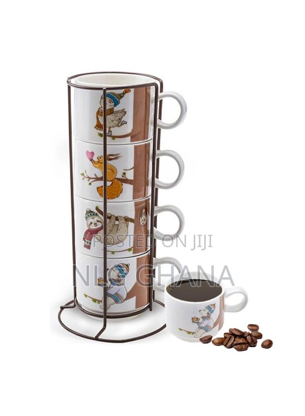 160ml 4 Mugs With Stand - Tree Branch. Kar1248 photo 2