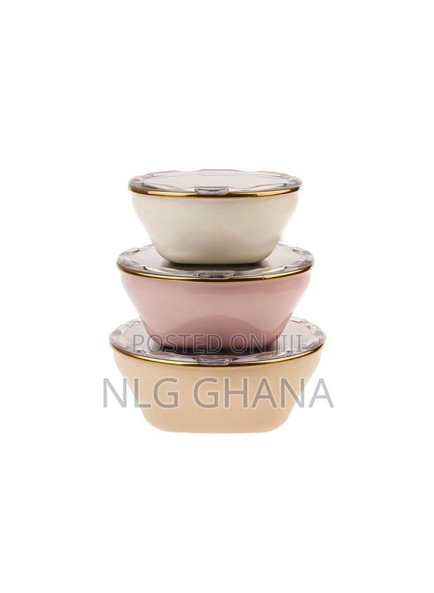 3 Pieces Fancy Storage Containers - Dark Color. Kar1087