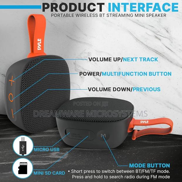 Pyle Portable Wireless Bluetooth Mini Speaker photo 2