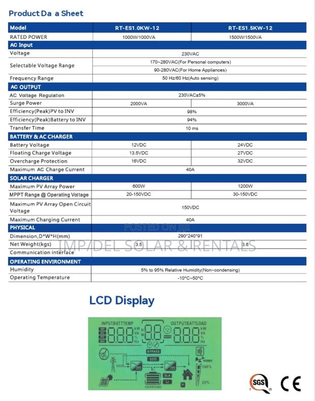 1kw 12v Hybrid Solar Inverter photo 8