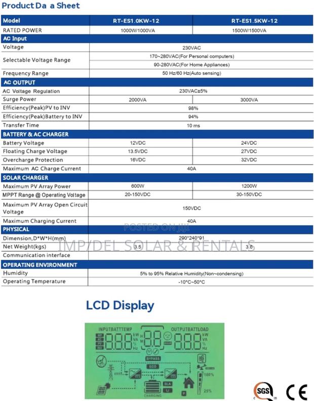 1.5kw 24v Hybrid Solar Inverter photo 5