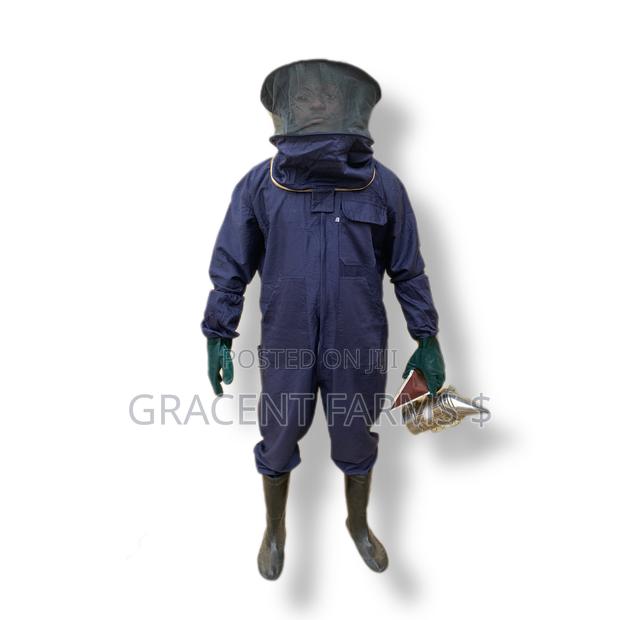 2-Zipper Navy Blue Cowboy Style Beekeepers' Jumpsuit With Gloves · Photo 4