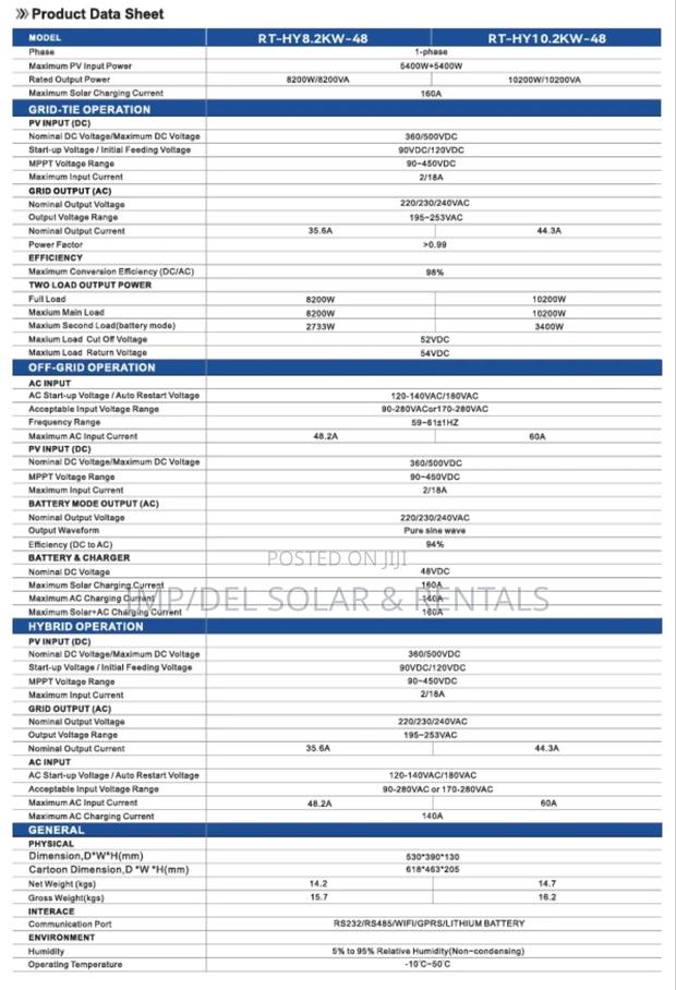 8.2kw 48v Solar Hybrid Inverter photo 2