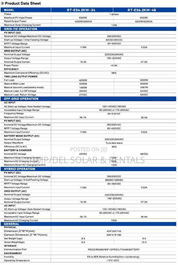 6.2kw 48v Solar Hybrid Inverter photo 4