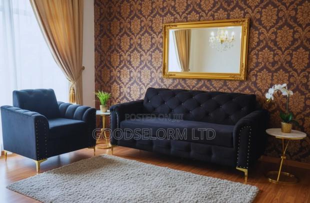 Luxurious Velvet Sofa Set – Elegant Comfort for Your Living Room photo 2