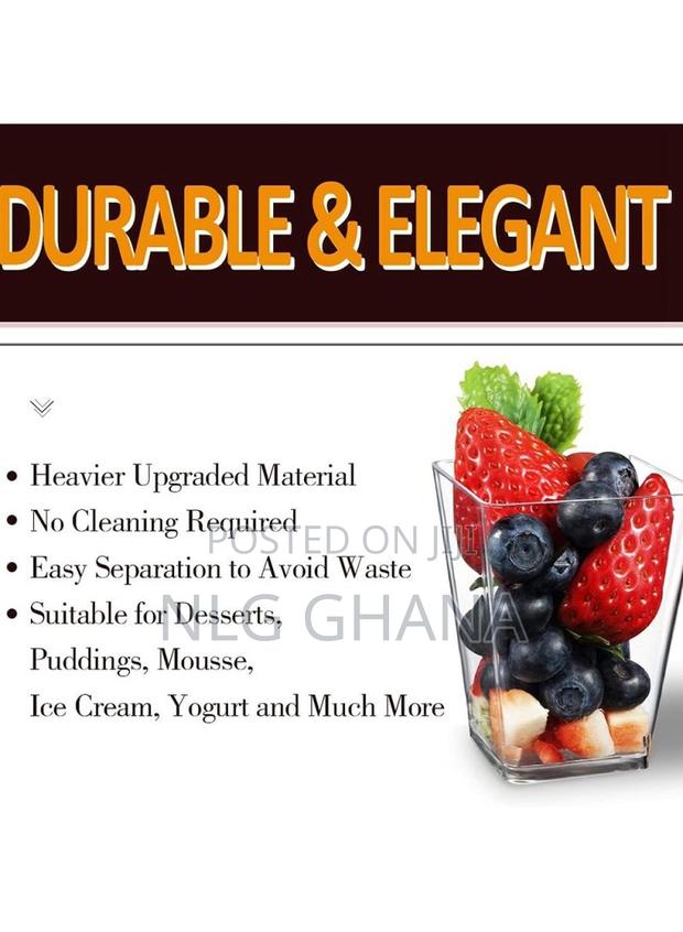 50pcs 150ml Disposable Square Mousse Cup Dessert Baking. Tvx22810 photo 3